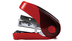 Flat Clinch Stapler - Mini (Red)