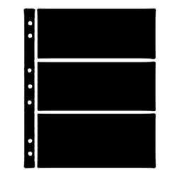 Hagner Stock Sheets 3 Row Black One Sided