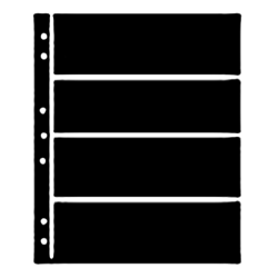 Hagner Stock Sheets 4 Row Black One Sided