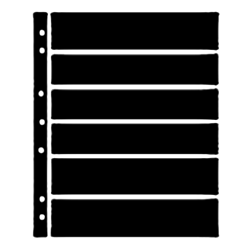 Hagner Stock Sheets 6 Row Black One Sided