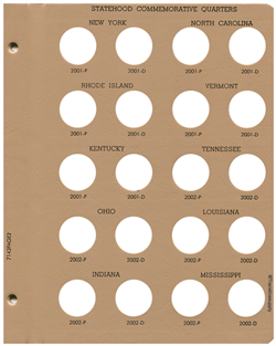 Statehood Quarters P&D Replacement Page 2