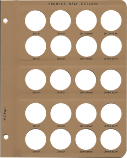 Kennedy Half Dollar Vol 2, P&D with proof Replacement Page 1