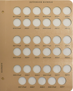 Jefferson Nickels with proof Replacement Page 2