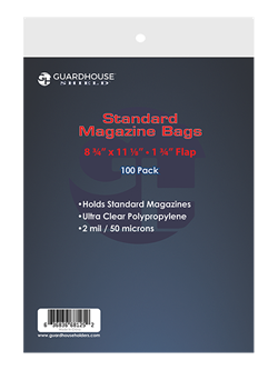 Shield Bag for Standard Magazines - 8 3/4 x 11 1/8 + 1 3/4 flap