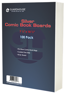 Backing Boards for Silver Comic Book Bag (7 1/8 x 10 1/2) - 100 Pack