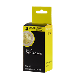 1/4 oz Gold Eagle Direct-Fit Coin Capsules - 10 Pack