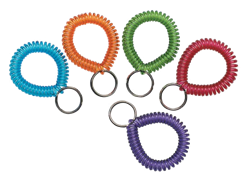 Key and Card Wrist Coils - Assorted Colors