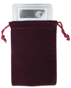 Velour Drawstring Pouch - 3x4.25 Maroon