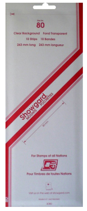 Showgard Showgard Mounts - 240mm Strips (Clear) - 80x240mm