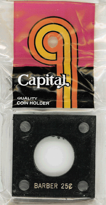 Capital Plastics 144 Coin Holder - Barber Quarter