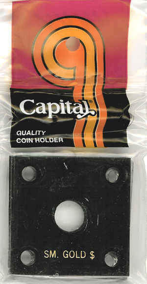 Capital Plastics 144 Coin Holder - Small Gold $ (type 1)