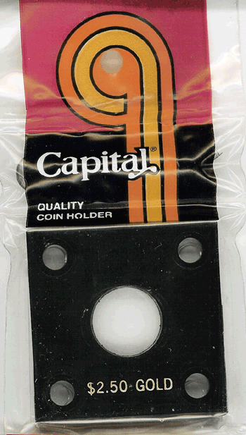 Capital Plastics 144 Coin Holder - $2.50 Gold