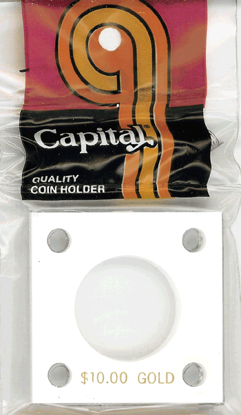 Capital Plastics 144 Coin Holder - $10 Gold