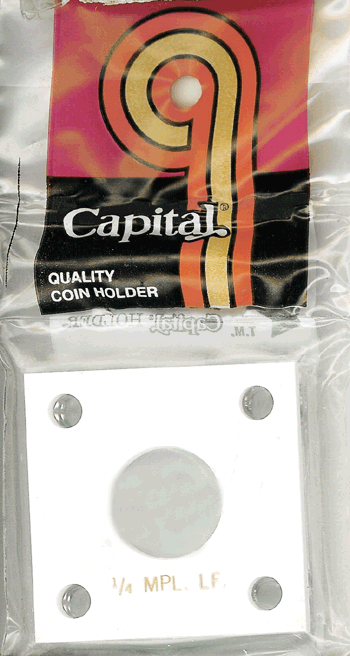 Capital Plastics 144 Coin Holder - 1/4 oz. Maple