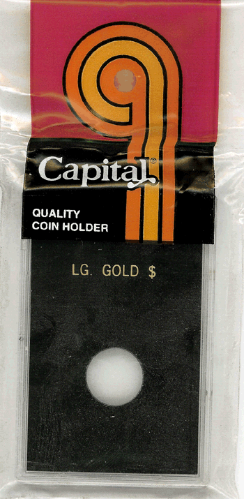 Capital Plastics Caps Coin Holder - Large Gold $ (type 2&3)