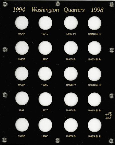 U.S. Washington Quarters 1994-1998 (Proofs)