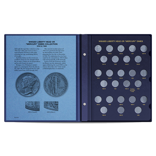 Mercury Dime Album 1916-1945