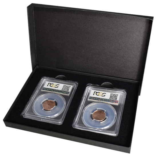 2 Slab Paperboard Certified Coin Gift Box