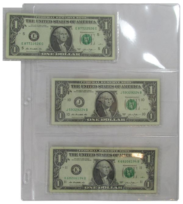 3-Pocket Side-Loading Currency Page 100/pack