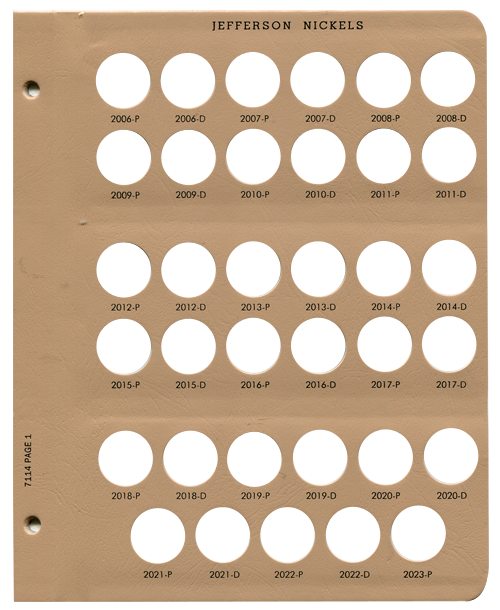 Jefferson Nickels 2006 to 2023. P&D - 6486