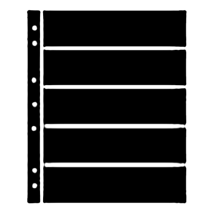 Hagner Stock Sheets 5 Row Black One Sided