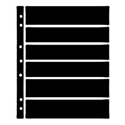 Hagner Stock Sheets 6 Row Black One Sided