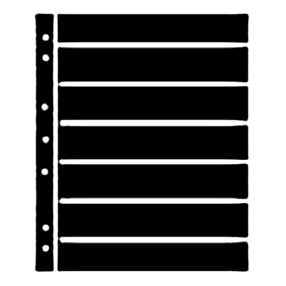 Hagner Stock Sheets 7 Row Black One Sided