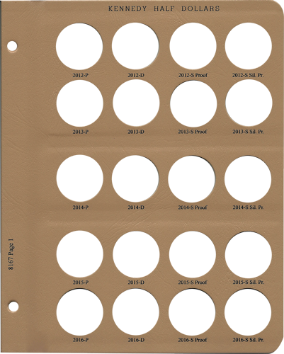 Kennedy Half Dollar Vol 2, P&D with proof Replacement Page 1