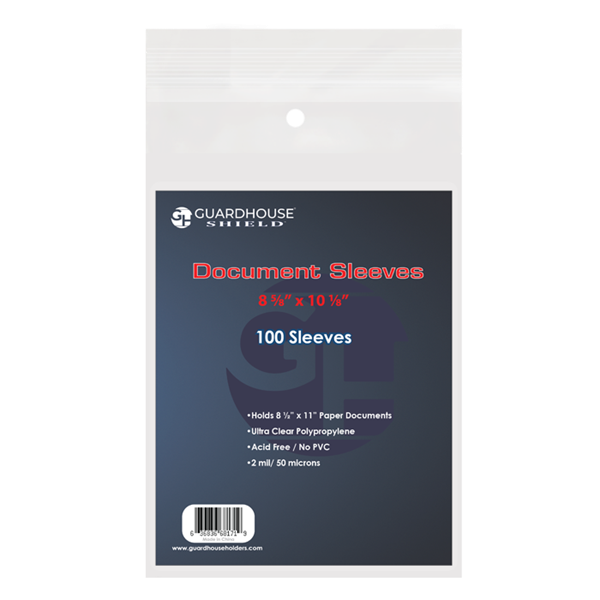 Shield Sleeve for Standard 8.5 x 11 Document