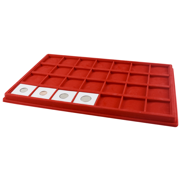 Red 2x2 Universal Display Tray - 28 slots