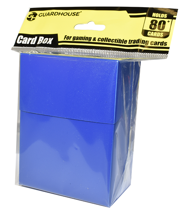 Flip-top Card Box with Header Card - Blue