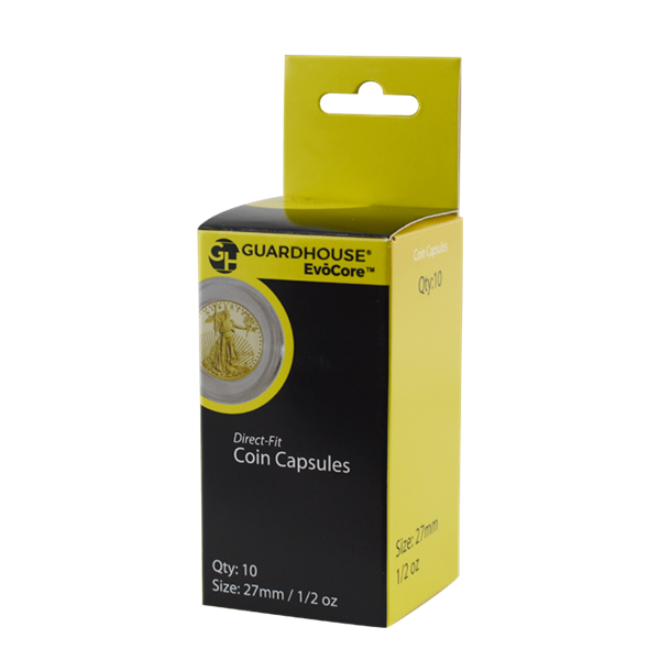 1/2 oz Gold Eagle Direct-Fit Coin Capsules - 10 Pack