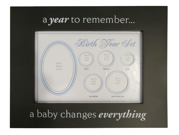 Birth Year Coin Set Frame - Baby Boy