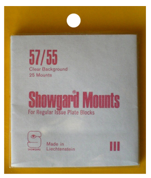 57/55 Showgard Plate Blocks and Covers (Clear)