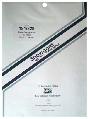 191x229 Showgard Blocks, Strips and Souvenir Sheets (Black)