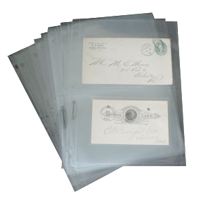 2 Pocket Archival Polyproplyene Pages, Clear