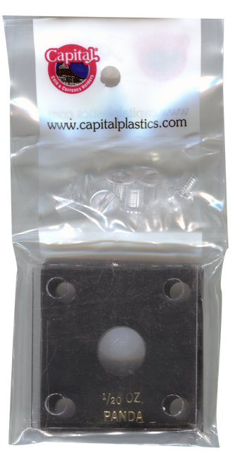 Capital Plastics 144 Coin Holder - 1/20 OZ. PANDA (Black)