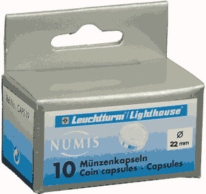 22mm - Coin Capsules (pack of 10)