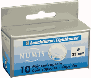 33mm - Coin Capsules (pack of 10)