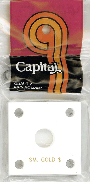 Capital Plastics 144 Coin Holder - Small Gold $ (type 1)