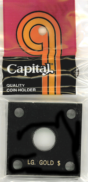 Capital Plastics 144 Coin Holder - Large Gold $ (type 2&3)