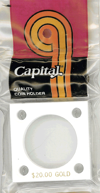 Capital Plastics 144 Coin Holder - $20 Gold