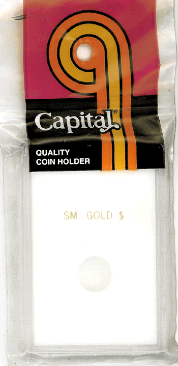 Capital Plastics Caps Coin Holder - Small Gold $ (type 1)