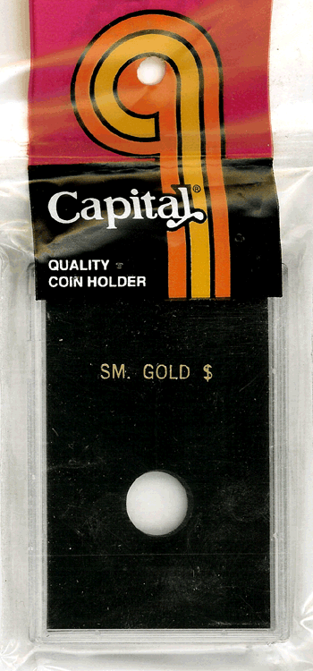 Capital Plastics Caps Coin Holder - Small Gold $ (type 1)