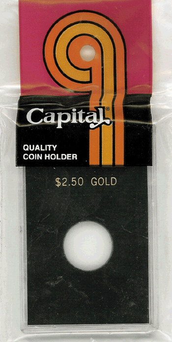 Capital Plastics Caps Coin Holder - $2.50 Gold